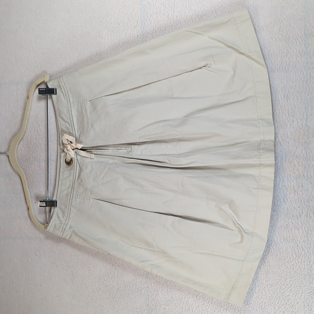 J. Crew Women's Classic Twill Beige Chino Khaki Weathered Mini Skirt‎ Size 8